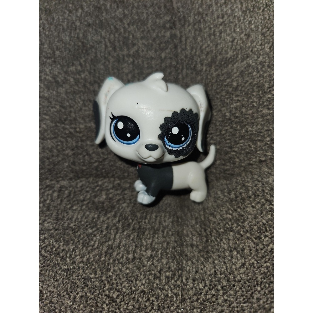 Littlest Pet Shop DALMATIAN Dachshund Dog Hot Dog Hungry Glitter LPS